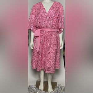 Maree Pour Toi, Lord & Taylor Pink Sparkly Barb’s Bubble Gum Pink, Color Size 14